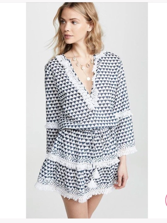 Melissa Odabash Dresses & Skirts - Melissa Odabash Claudia Riveria Celest teal tunic dress swim cover up NWT
